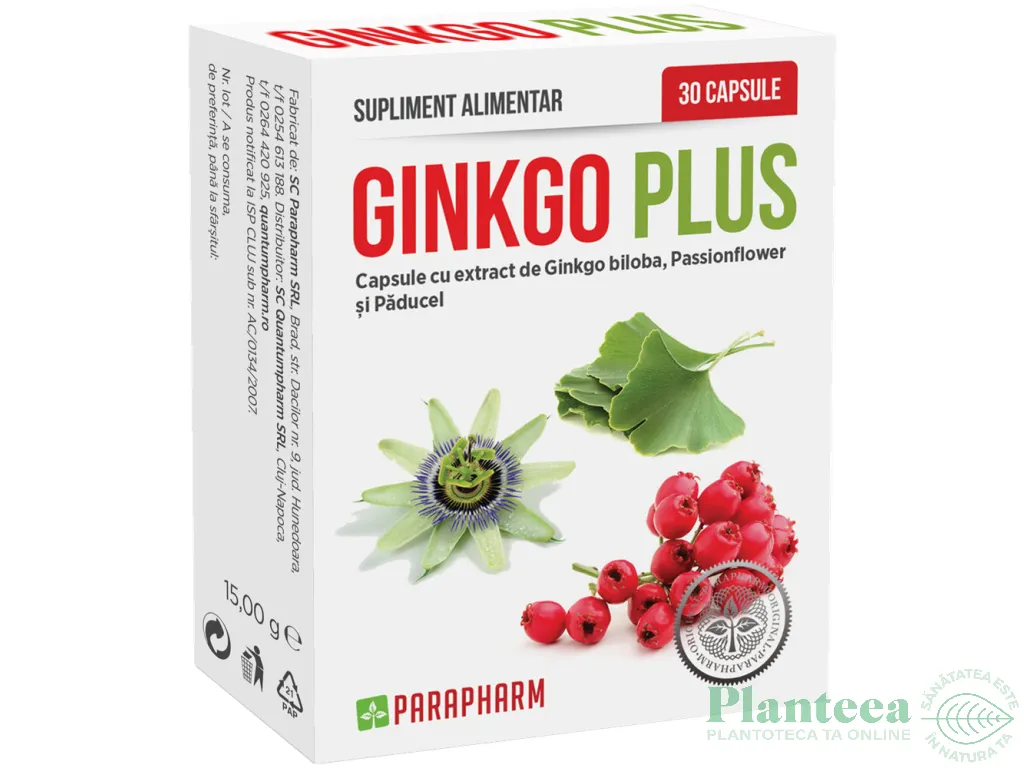 Ginkgo plus 30cps - PARAPHARM