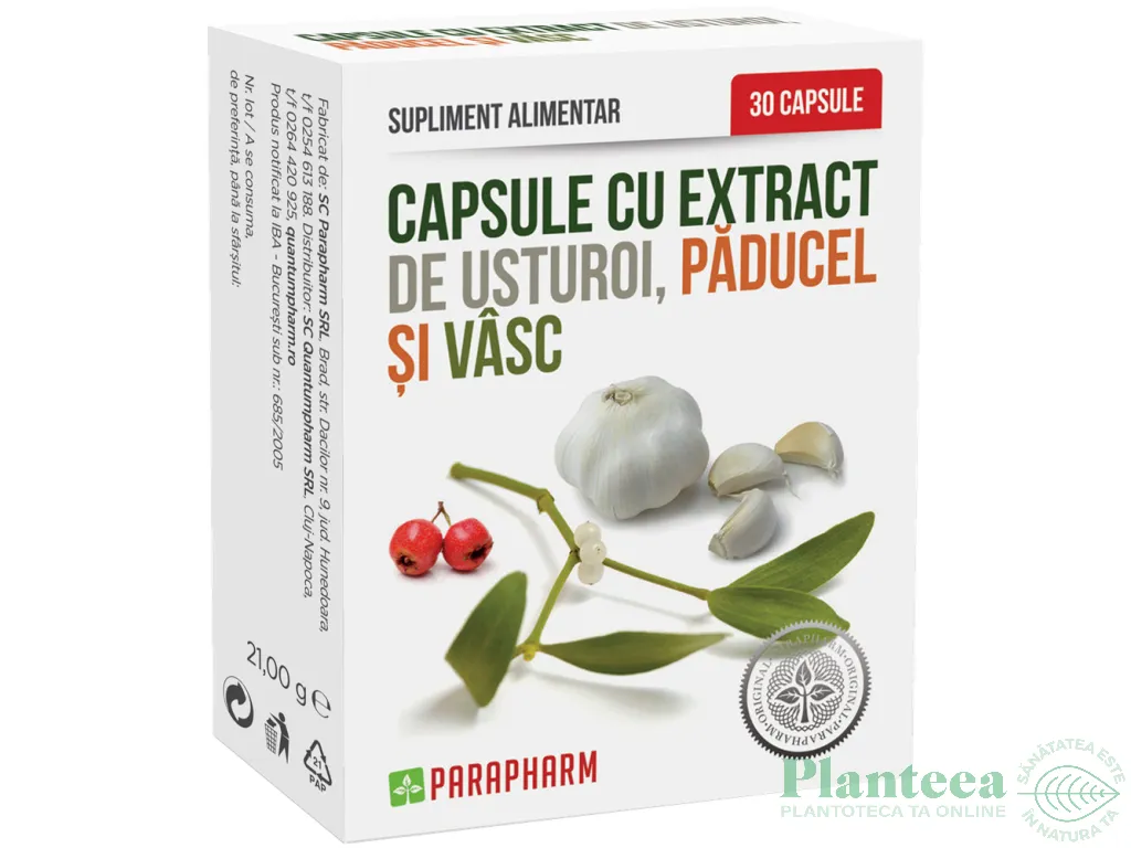 Usturoi paducel vasc 30cps - PARAPHARM