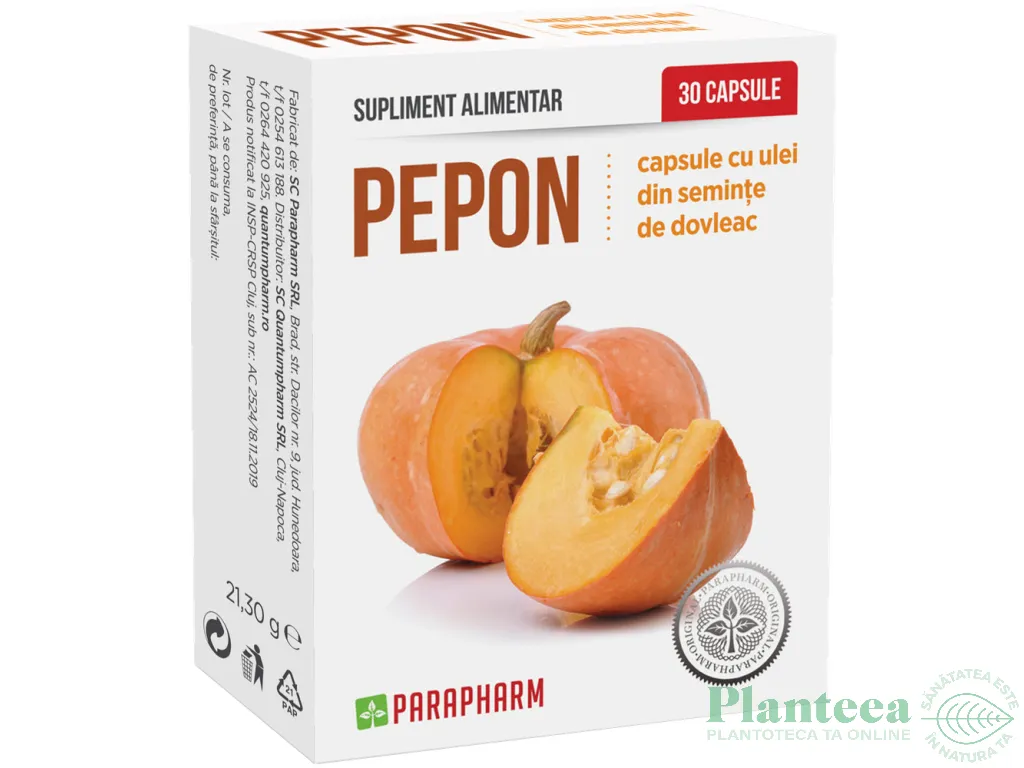 Pepon [Ulei seminte dovleac] 30cps - PARAPHARM