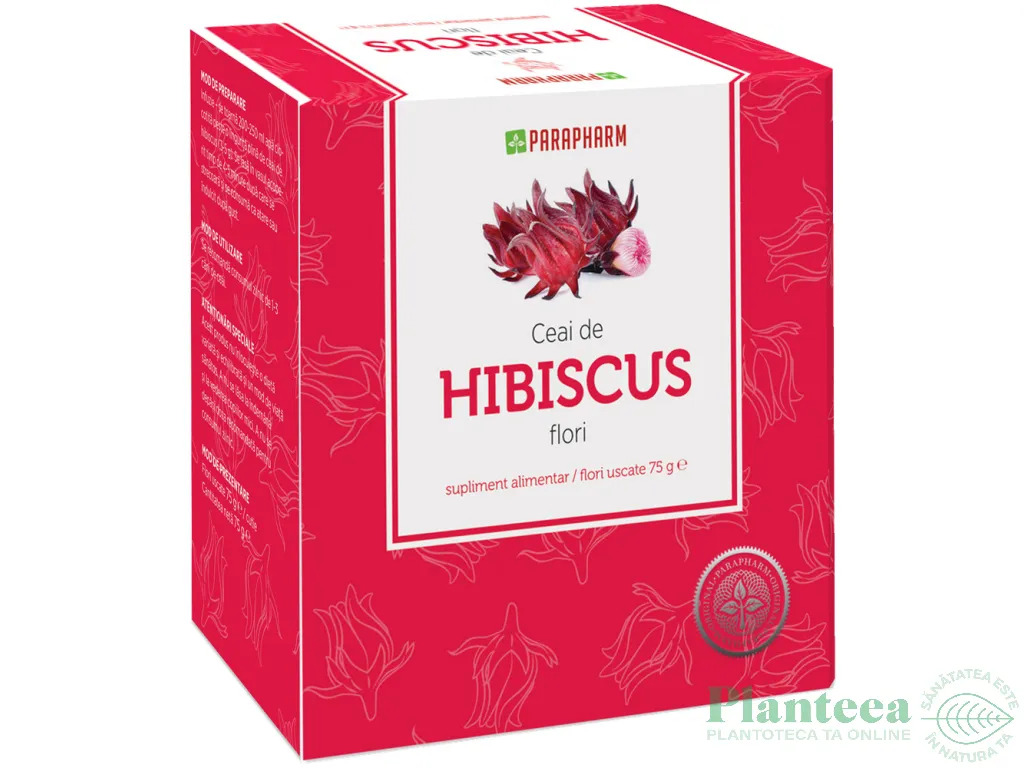 Ceai hibiscus 75g - PARAPHARM