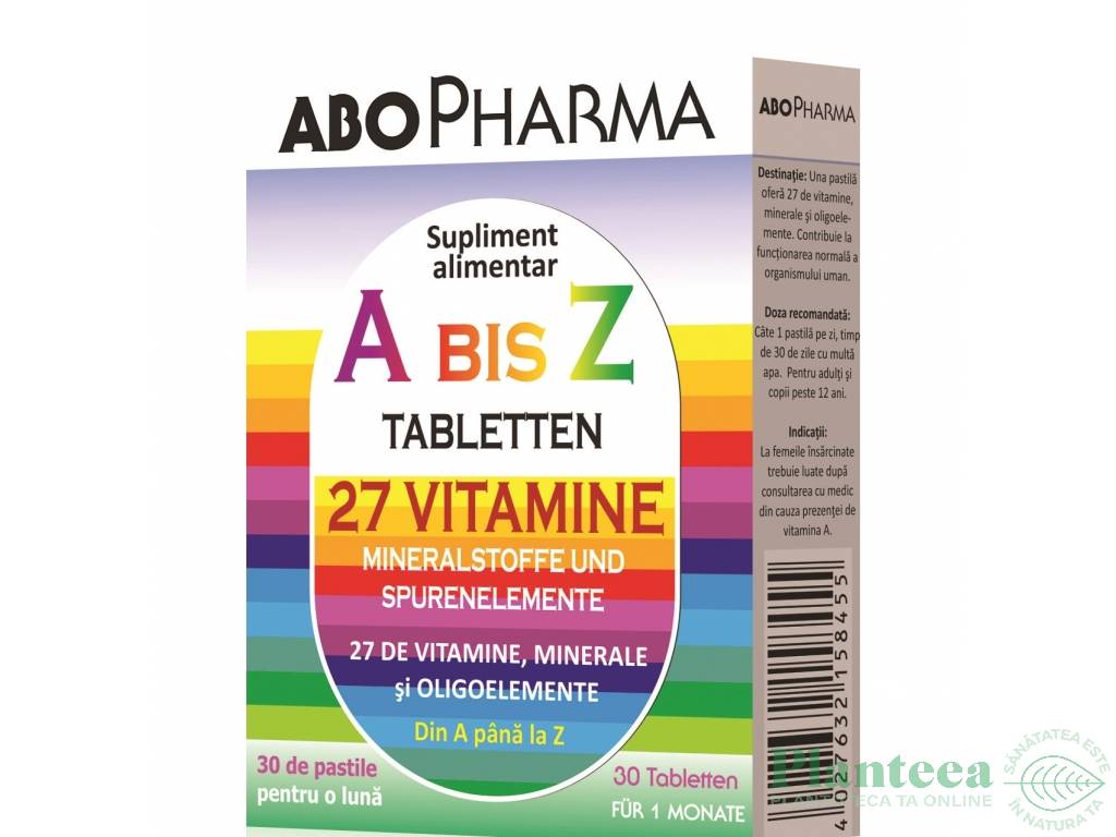 Az vitamine minerale 30cp - ABOPHARMA