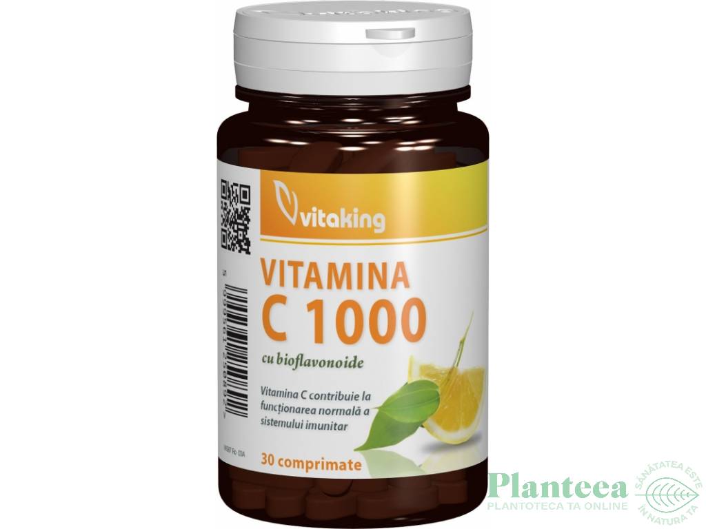 Vitamina C 1000mg bioflavonoide 30cp - VITAKING