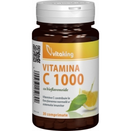 Vitamina C 1000mg bioflavonoide 30cp - VITAKING