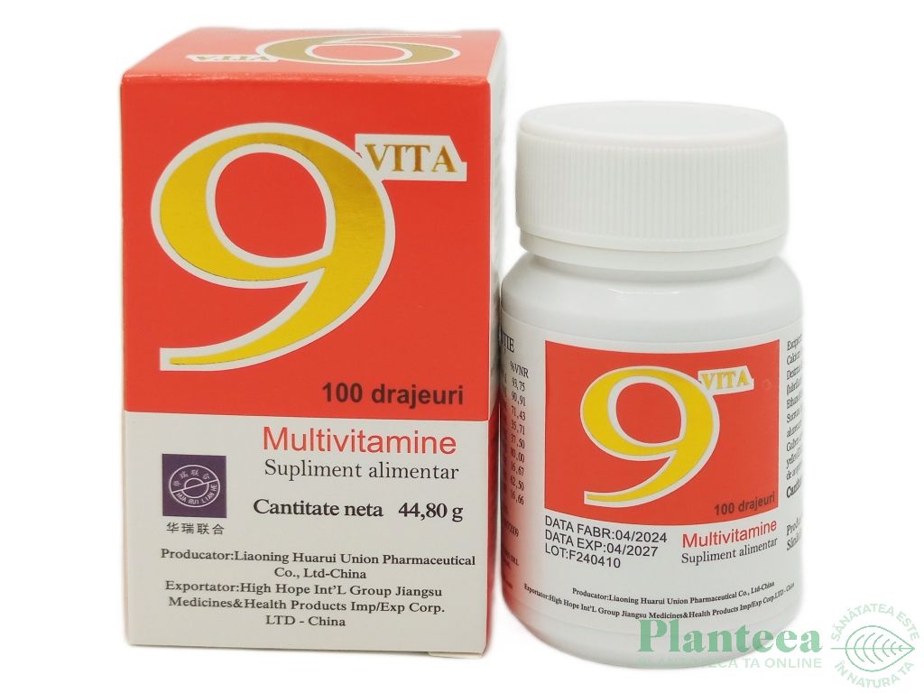 9 Vita Multivitamine 100cp - LIAONING HUARUI UNION PHARMA