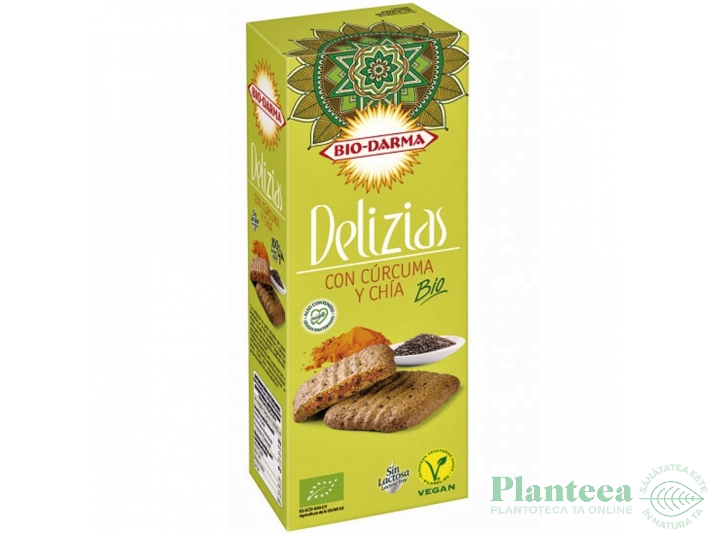 Biscuiti ovaz turmeric chia bio 125g - BIO DARMA