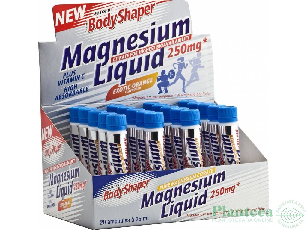Magneziu lichid 250mg 20fl - BODY SHAPER