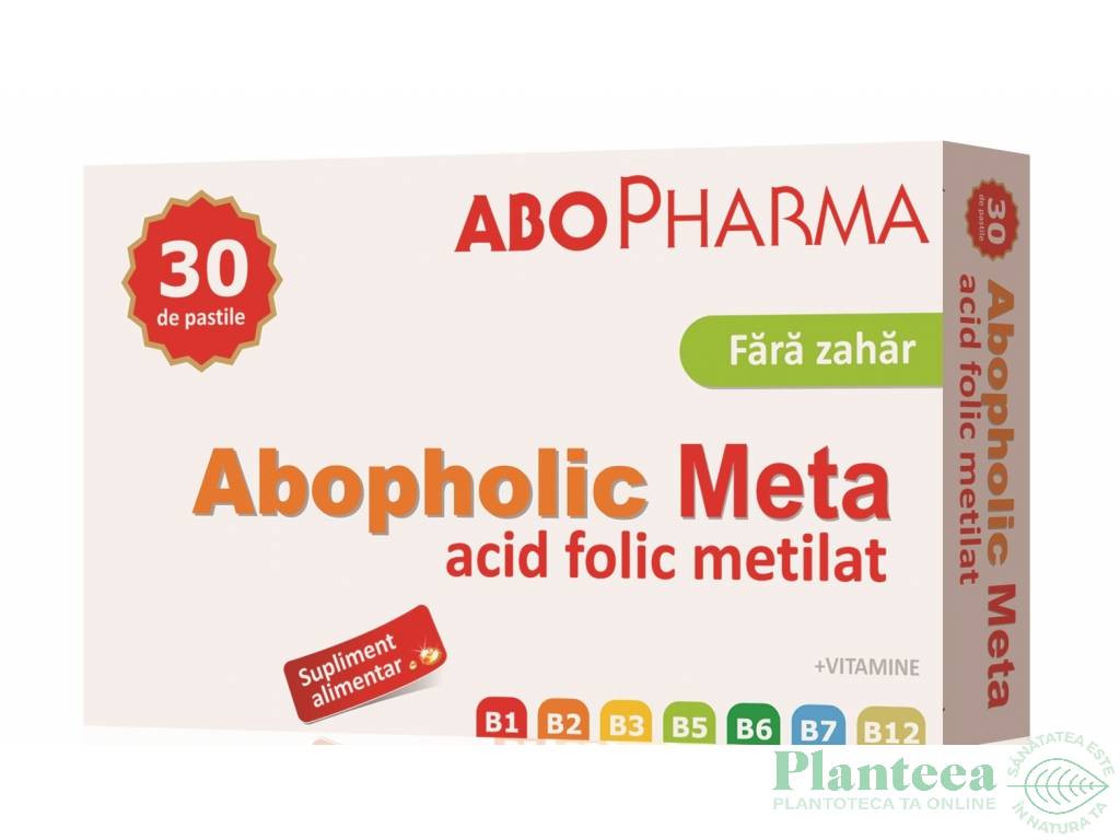 Acid folic metilat [B1 B2 B3 B5 B6 B7 B12] 30cp - ABOPHARMA