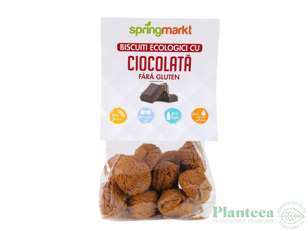 Biscuiti ecologici ciocolata fara gluten eco 100g - SPRINGMARKT