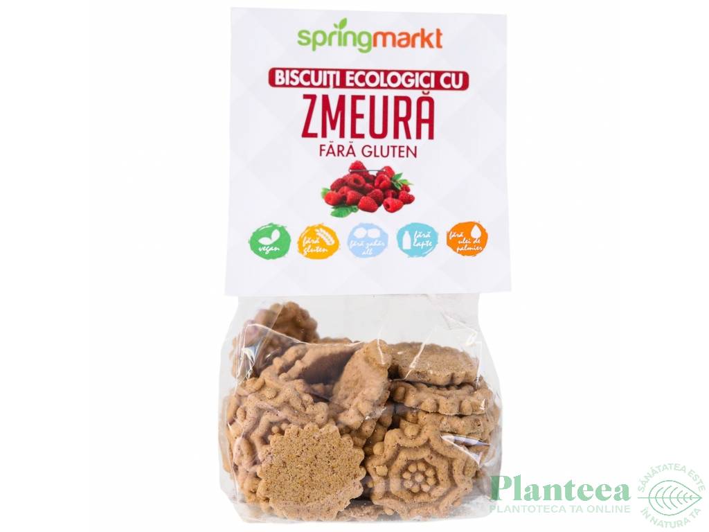 Biscuiti ecologici zmeura fara gluten eco 100g - SPRINGMARKT