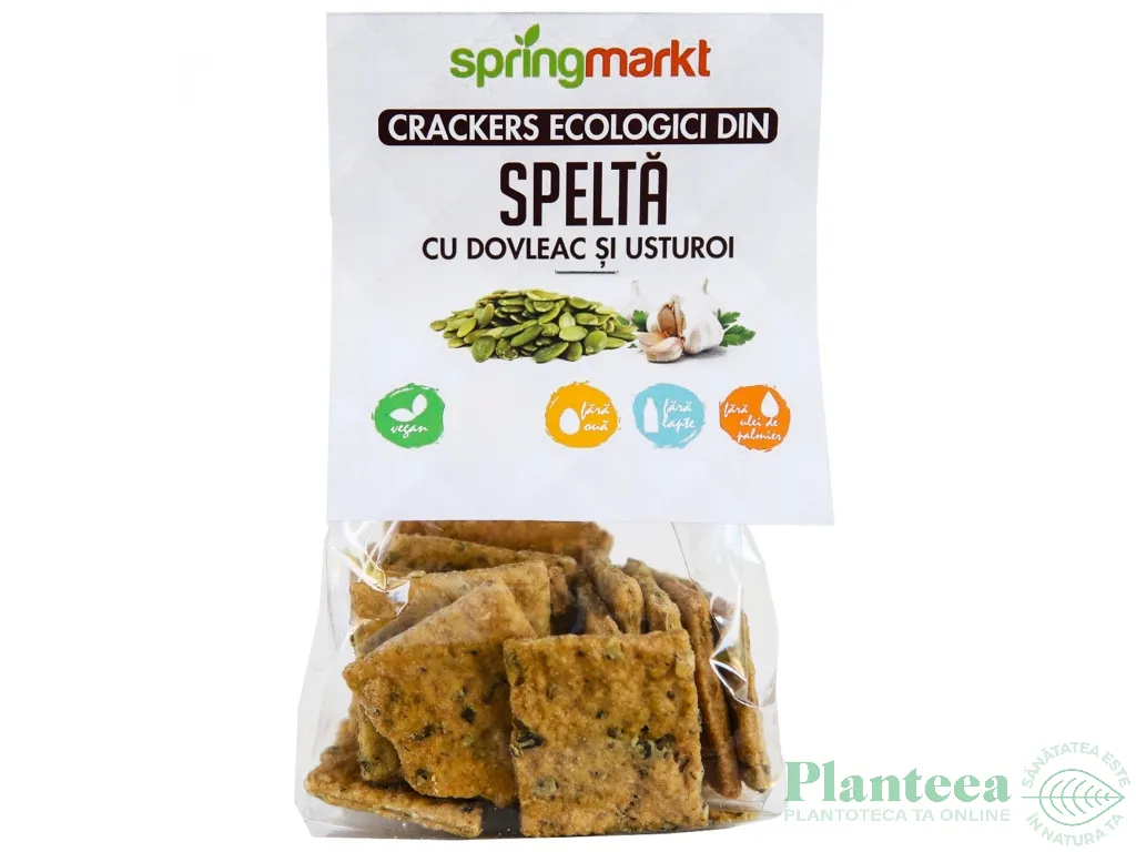 Biscuiti ecologici spelta dovleac usturoi eco 100g - SPRINGMARKT