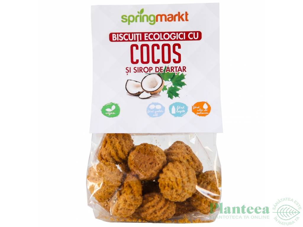 Biscuiti ecologici cocos sirop artar eco 100g - SPRINGMARKT