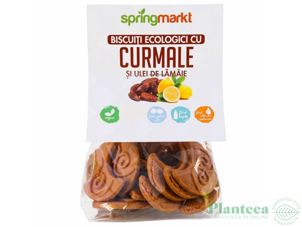 Biscuiti ecologici curmale ulei lamaie eco 100g - SPRINGMARKT