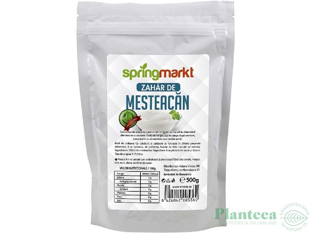 Xylitol mesteacan cristalizat 500g - SPRINGMARKT