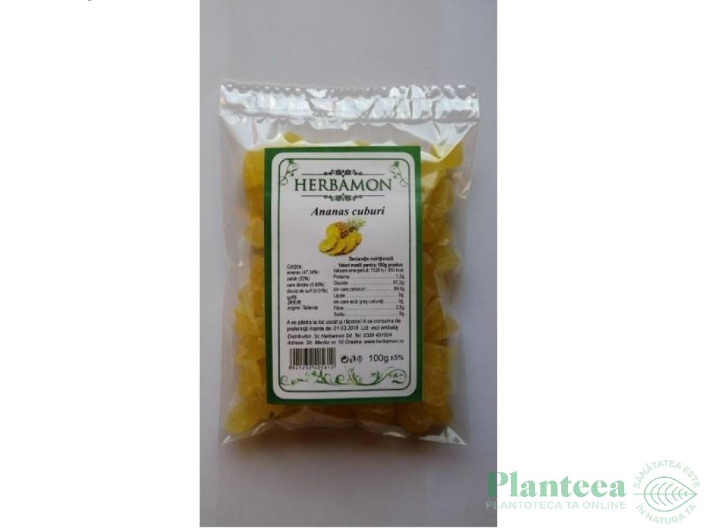 Ananas confiat 100g - HERBAMON