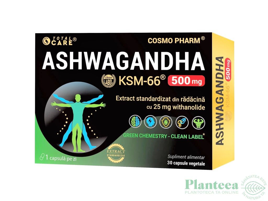 Ashwagandha KSM~66 500mg 30cps - TOTAL CARE