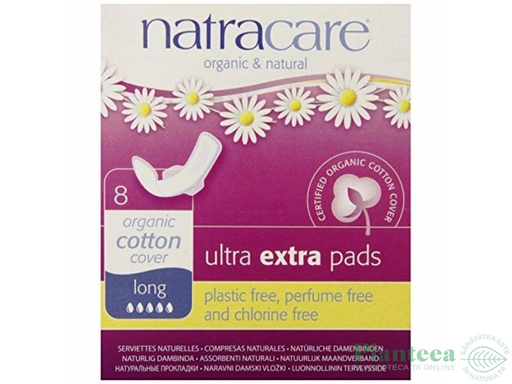 Absorbante cu aripioare zi ultra extra lungi 8b - NATRACARE