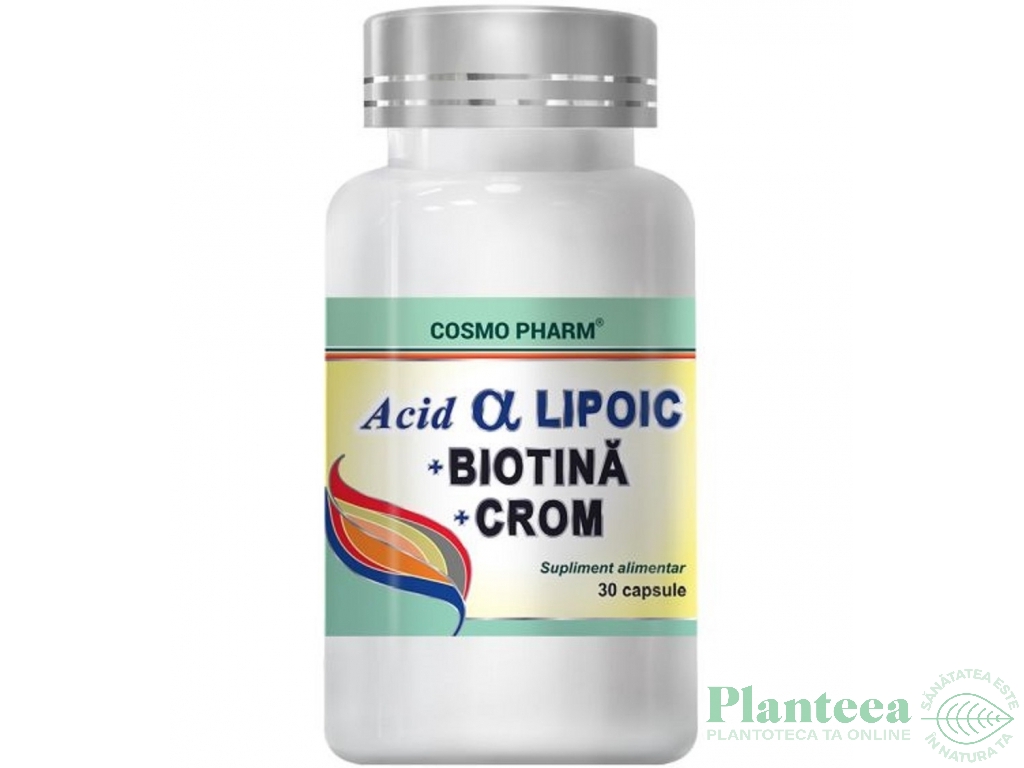 Acid alfa lipoic biotina crom 30cps - COSMO PHARM