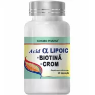 Acid alfa lipoic biotina crom 30cps - COSMO PHARM