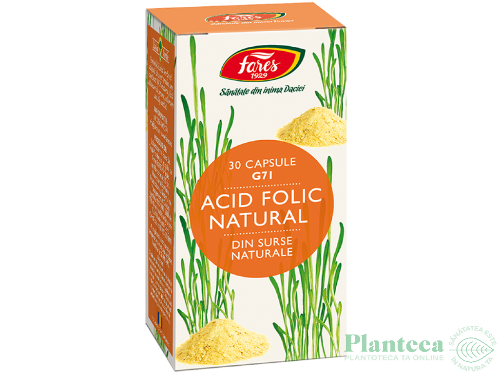 Acid folic 500mcg 30cps - FARES