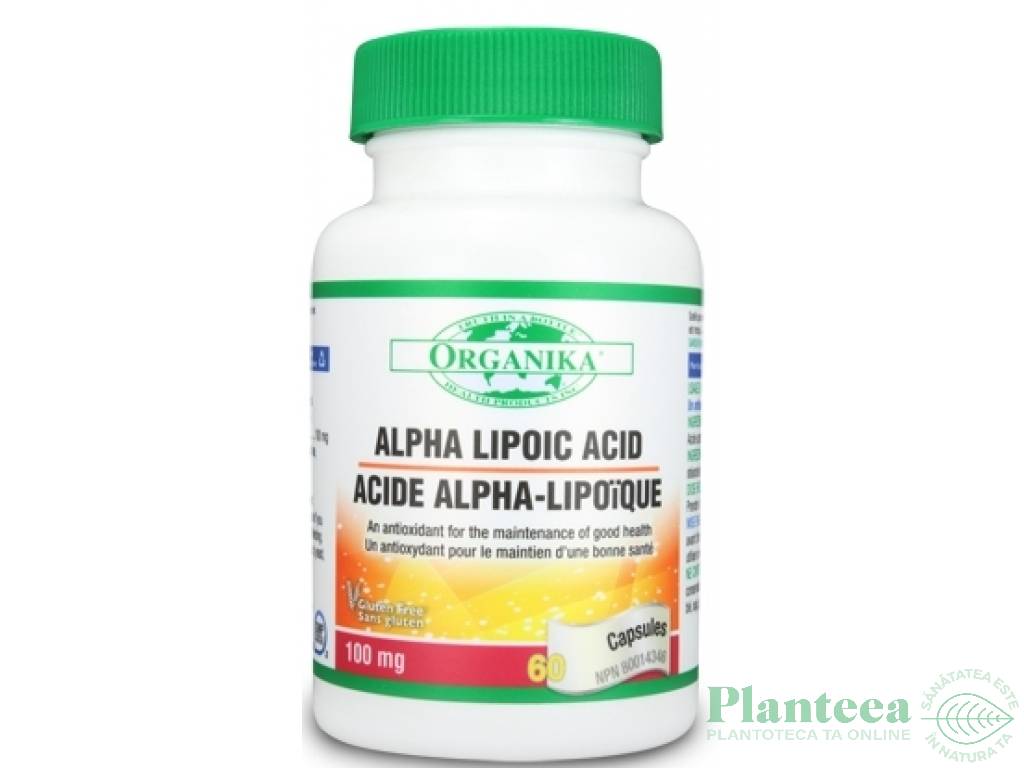 Acid alfa lipoic 100mg 60cps - ORGANIKA HEALTH