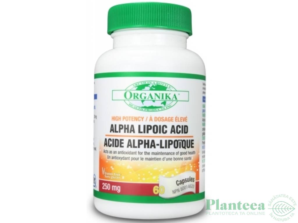 Acid alfa lipoic 250mg 60cps - ORGANIKA HEALTH