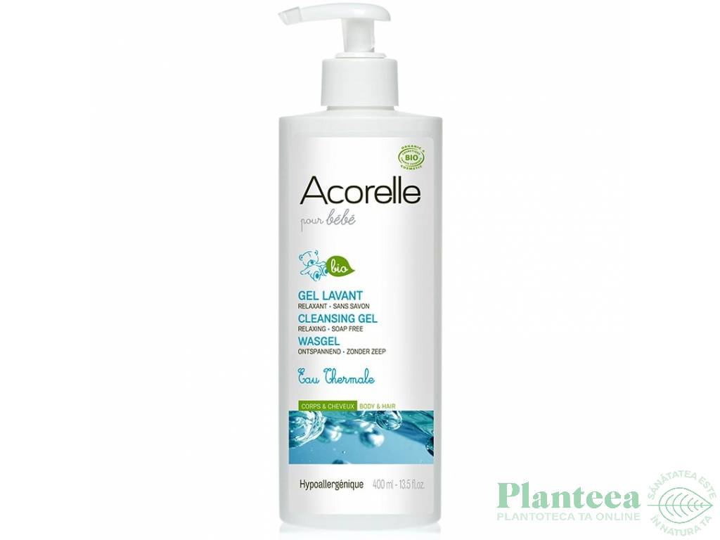 Gel baie curatare bebelusi apa termala 400ml - ACORELLE