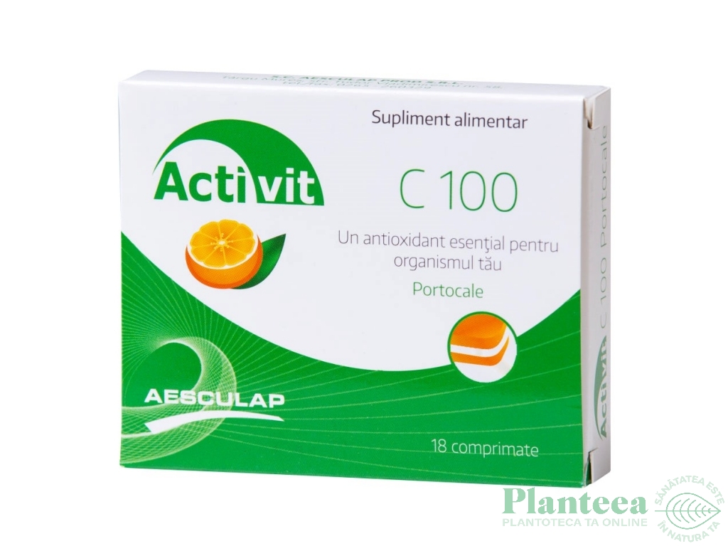 Vitamina C 100mg portocale Activit 18cp - AESCULAP