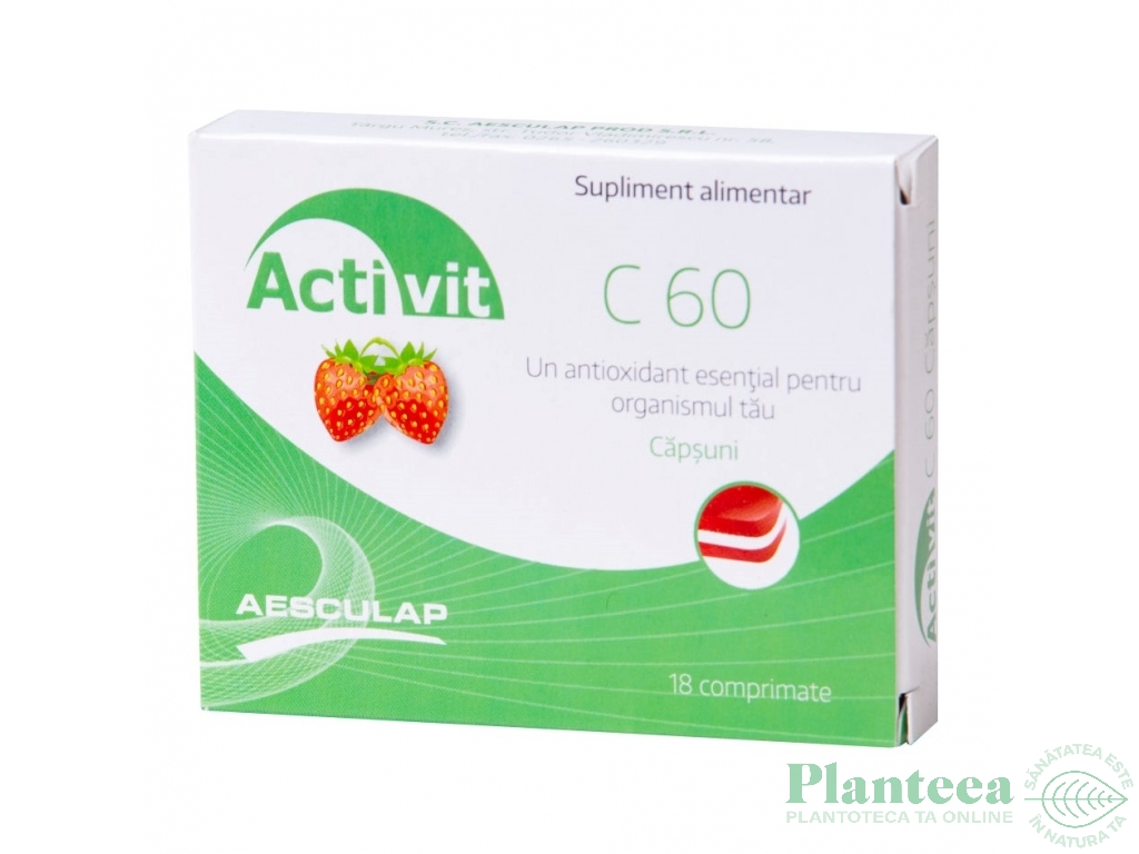 Vitamina C 60mg capsuni Activit 18cp - AESCULAP