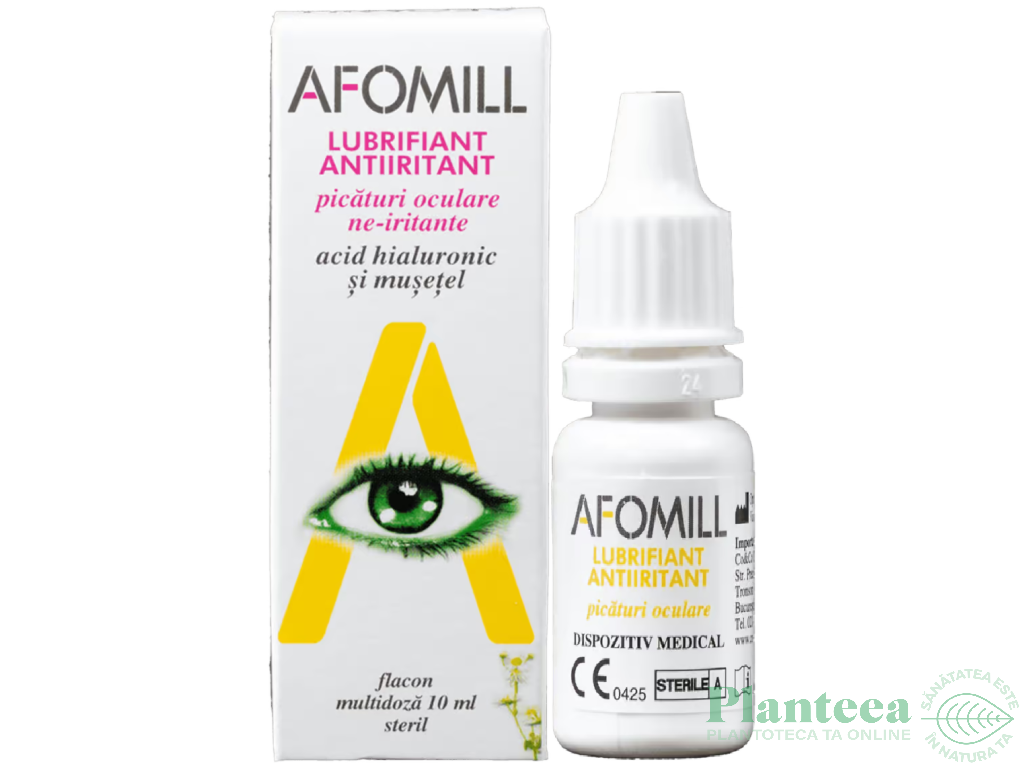 Picaturi oculare lubrifiante antiiritante 10ml - AFOMILL