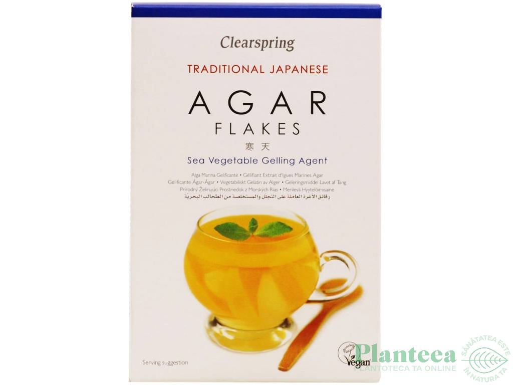 Agar agar japonez fulgi 28g - CLEARSPRING