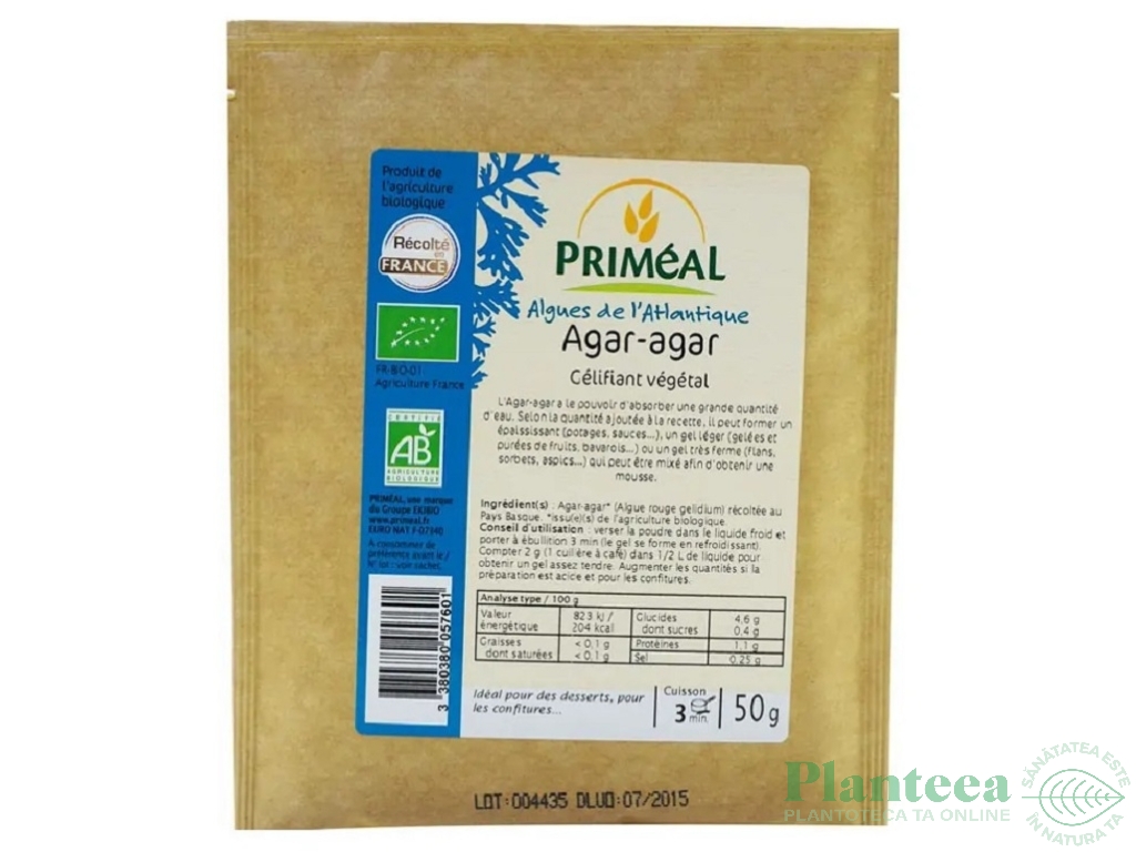 Agar agar praf eco 50g - PRIMEAL