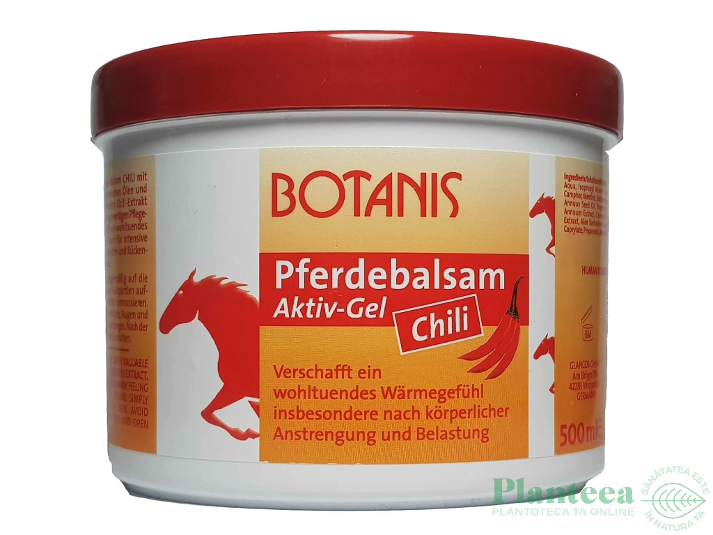 Gel puterea calului aktiv chilli 500ml - BOTANIS