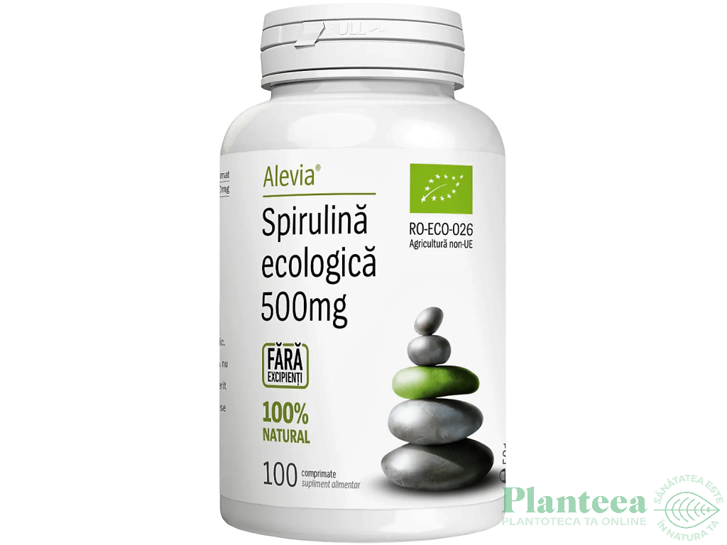 Spirulina 500mg ecologica 100cp - ALEVIA