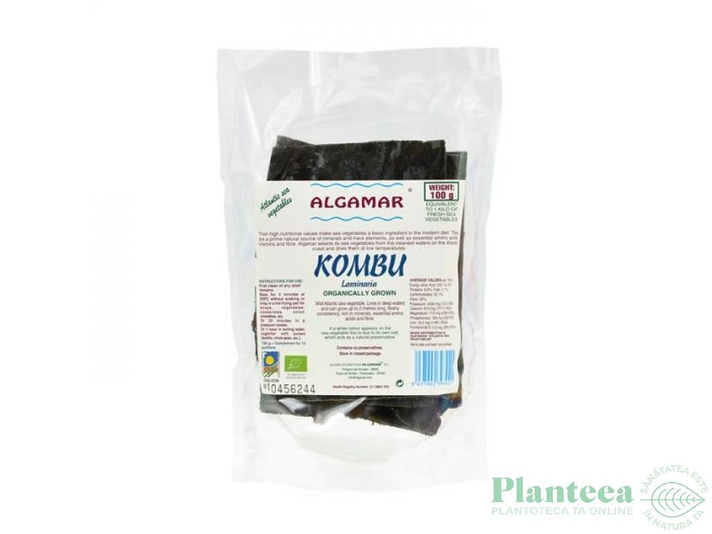 Alge kombu uscate bio 100g - ALGAMAR