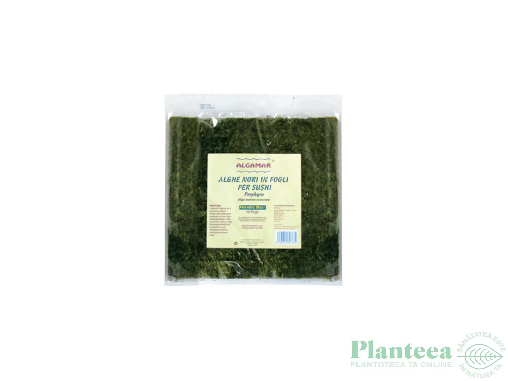 Alge nori uscate pt sushi foi eco 10x2,5g - ALGAMAR