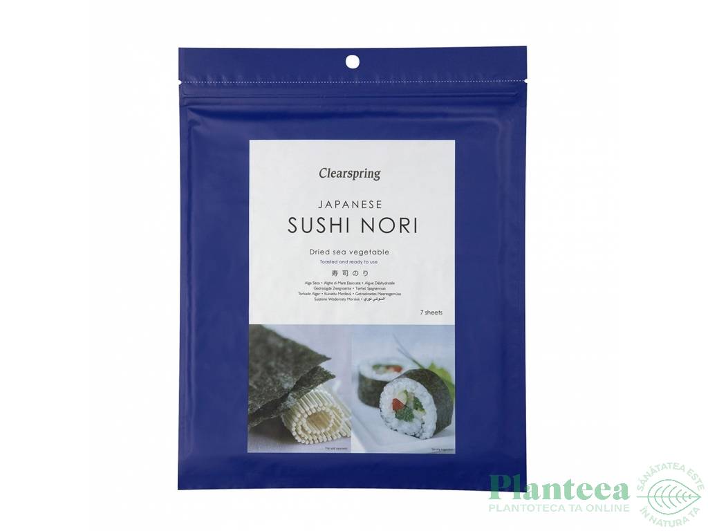 Alge nori prajite pt sushi 7foi 17g - CLEARSPRING