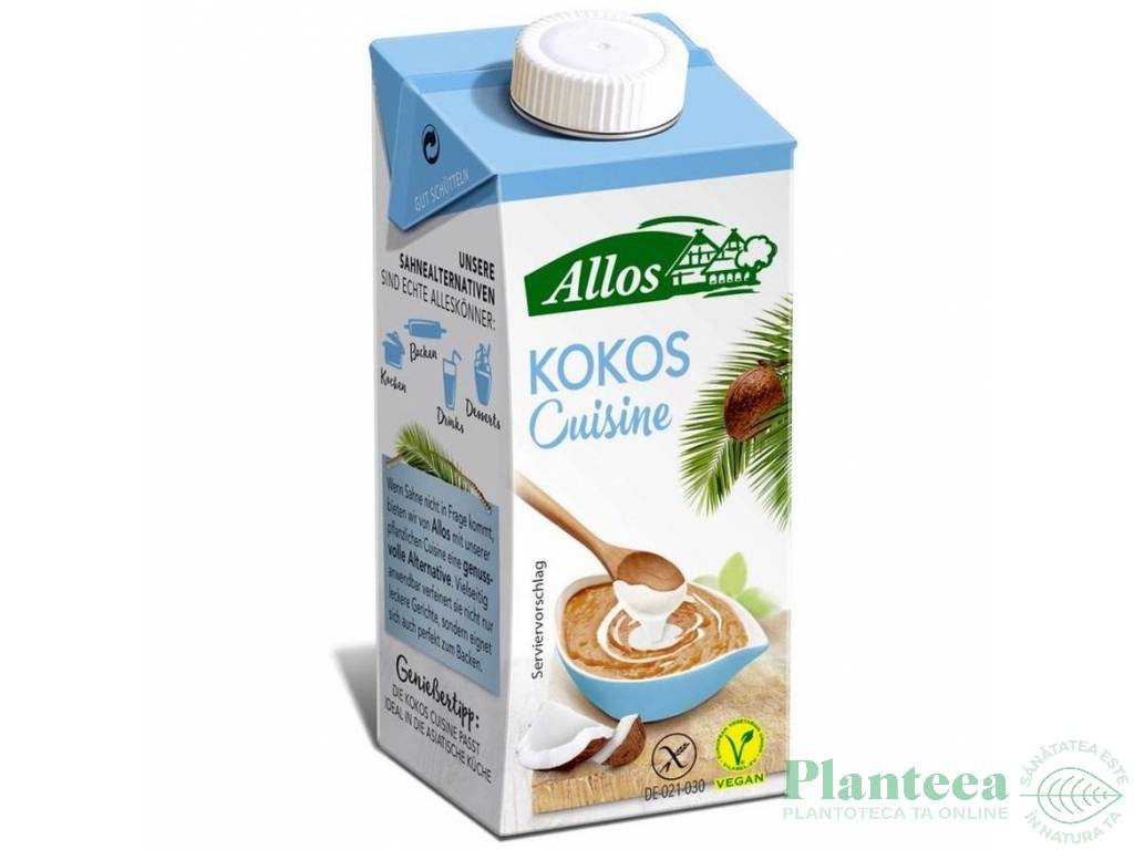 Crema cocos pt gatit fara gluten eco 200ml - ALLOS