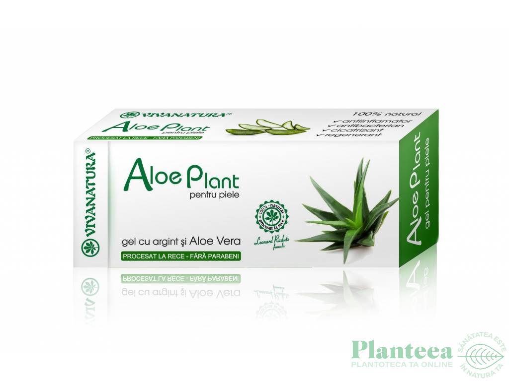 Gel aloe plant argint coloidal 20ml - VIVA NATURA