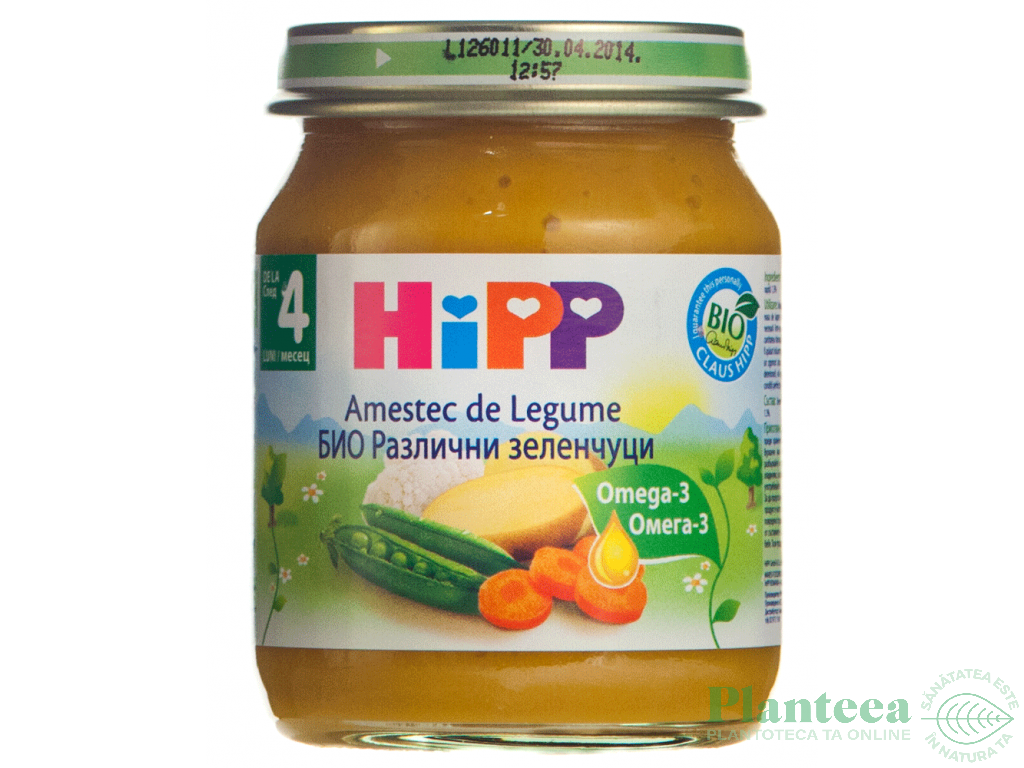 Piure amestec legume bebe +4luni 125g - HIPP ORGANIC