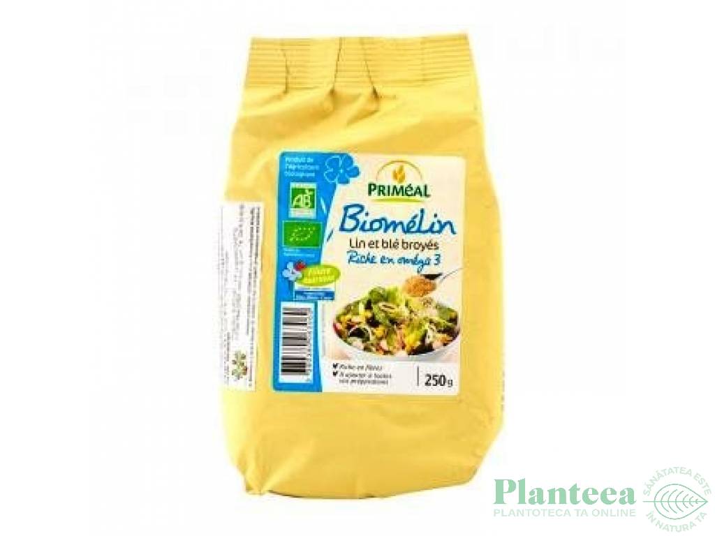 Mix seminte in auriu grau macinate Biomelin eco 200g - PRIMEAL