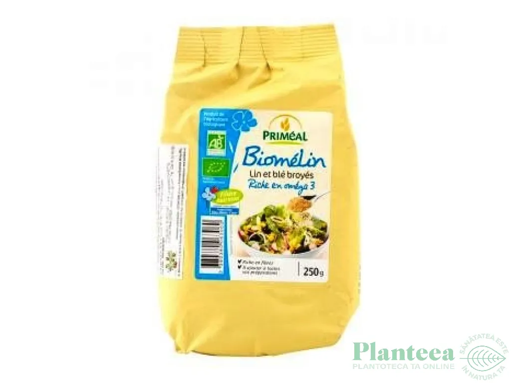 Mix seminte in auriu grau macinate Biomelin eco 200g - PRIMEAL