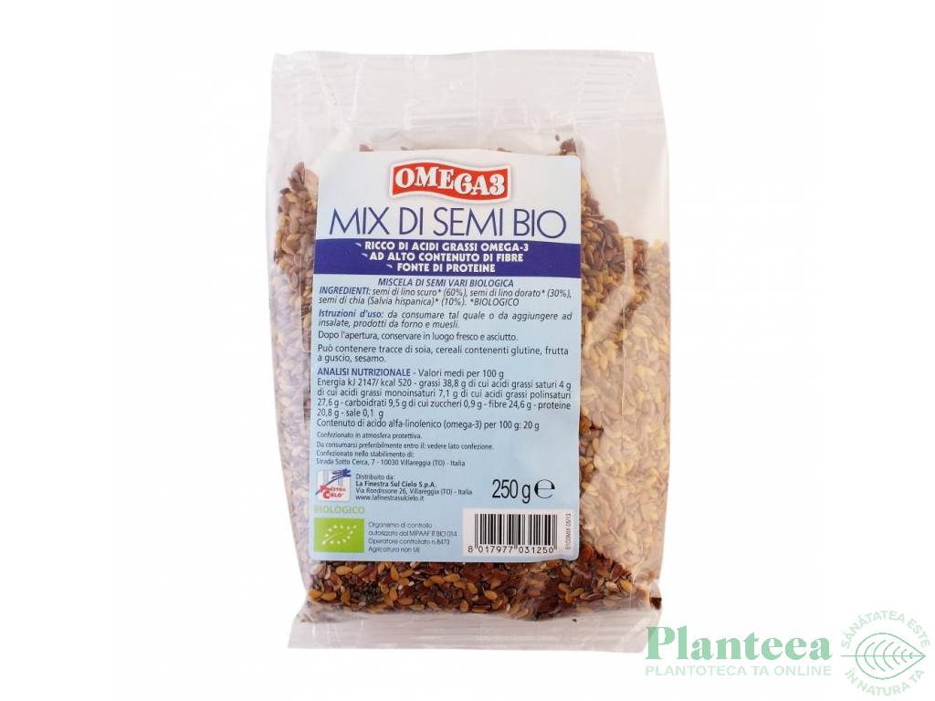Mix seminte in chia Omega3 eco 250g - LA FINESTRA SUL CIELO
