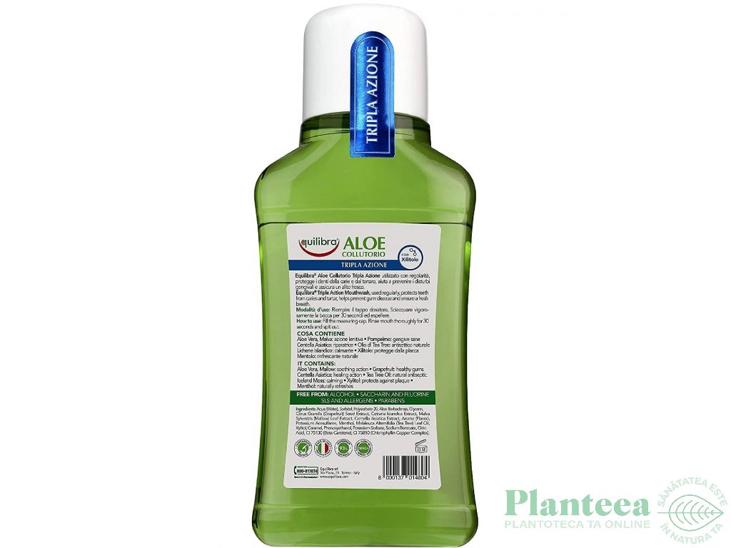 Apa gura tripla actiune aloe vera 250ml - EQUILIBRA