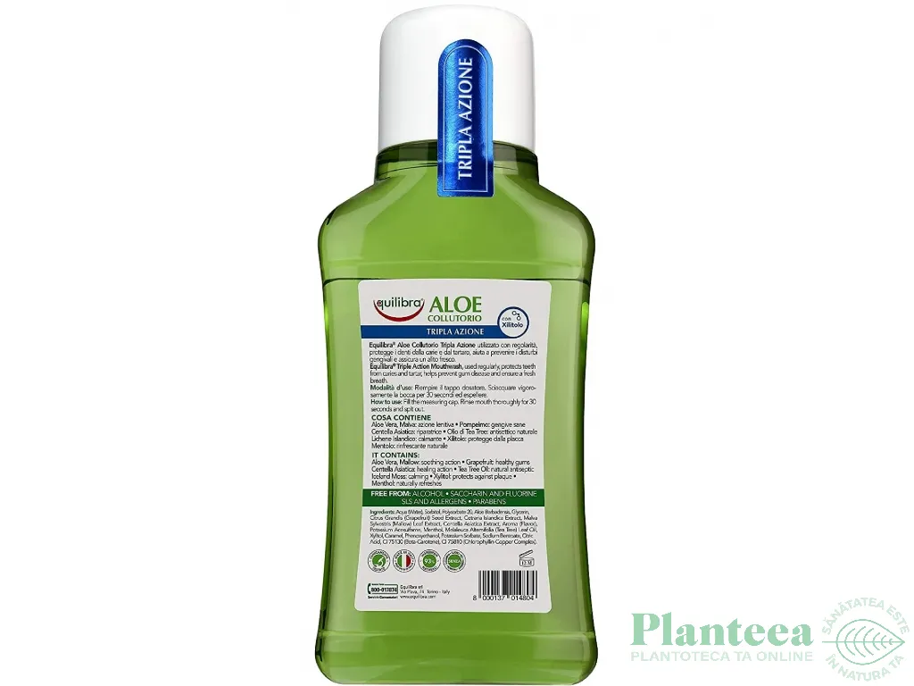 Apa gura tripla actiune aloe vera 250ml - EQUILIBRA