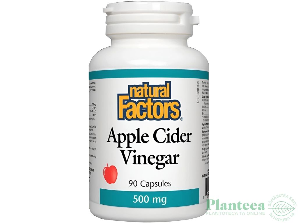 Apple Cider Vinegar [otet cidru mere] 500mg 90cps - NATURAL FACTORS