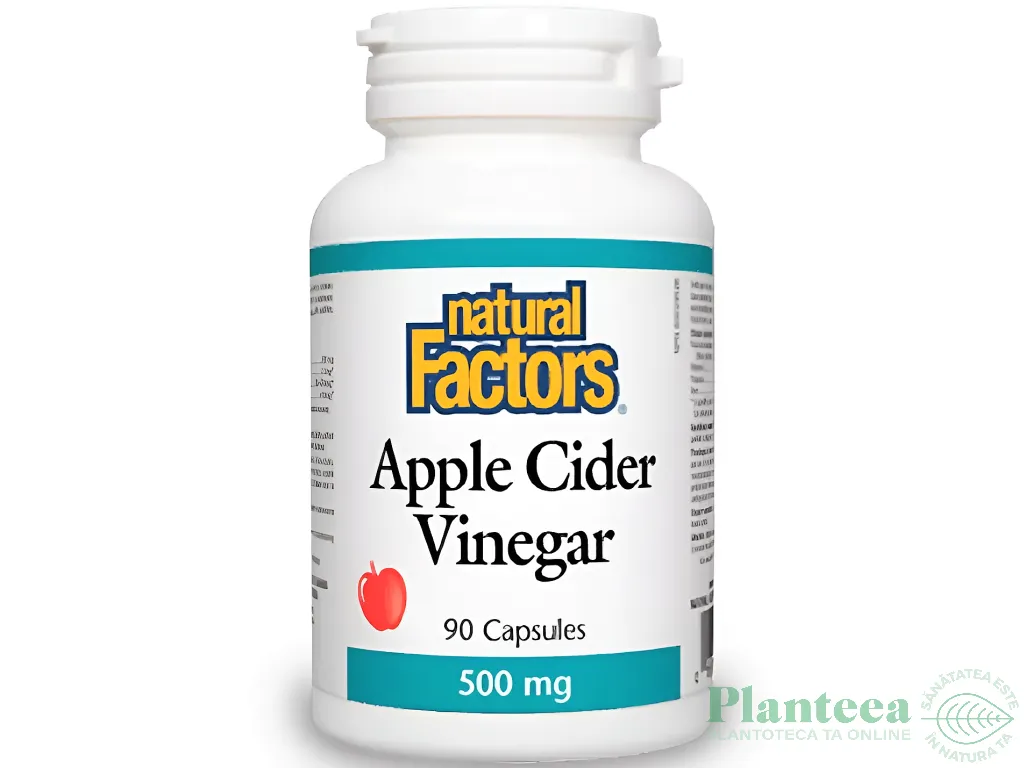 Apple Cider Vinegar [otet cidru mere] 500mg 90cps - NATURAL FACTORS