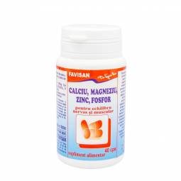 Calciu Mg Zn fosfor 40cps - FAVISAN