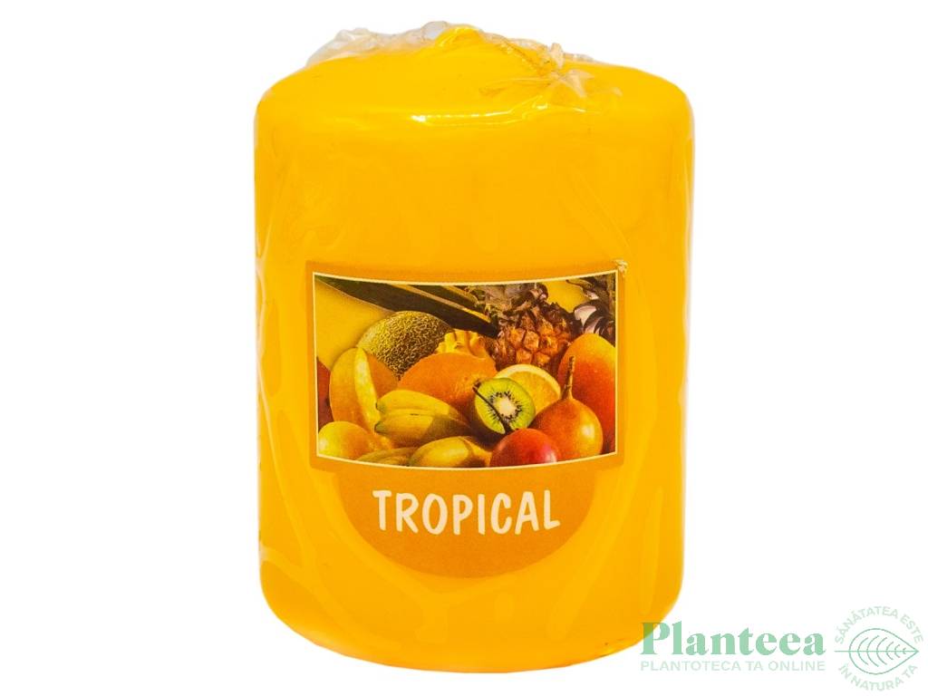 Lumanare parfumata stalp 22h tropical 160g - BOLSIUS