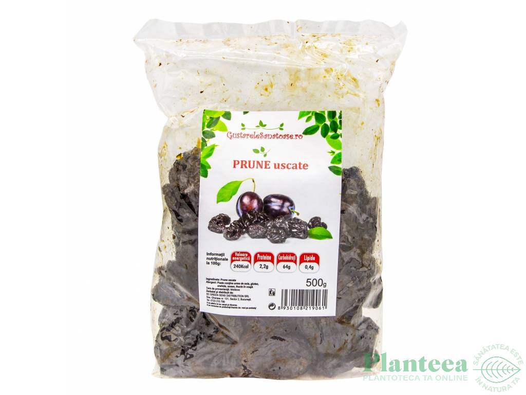 Prune uscate fara samburi 500g - GREEN SENSE