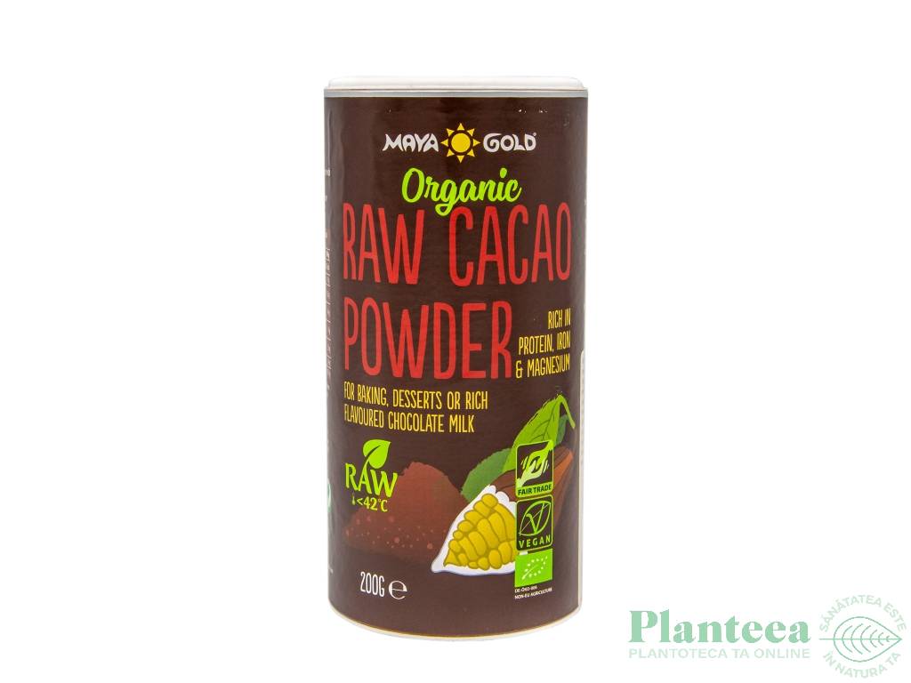 Cacao pulbere raw bio 200g - MAYA GOLD